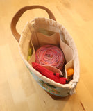 Small Drawstring Crochet Knitting Project Bag